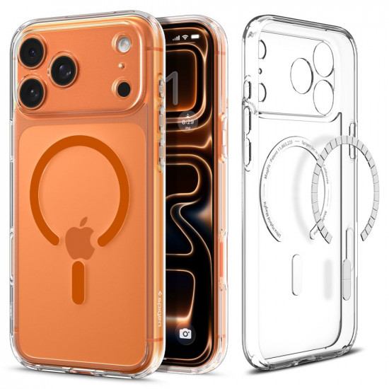 Θήκη Spigen Ultra Hybrid Magsafe για iPhone Apple 17 Pro  Διάφανο-Πορτοκαλί 51777