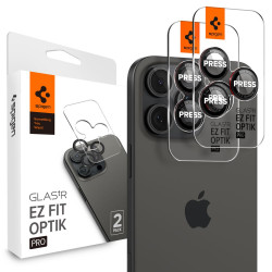 Προστασία Κάμερας Spigen Optik Pro L-Series Ez Fit για Apple iPhone 16 Pro 16 Pro Max 17 Pro 17 Pro Max Μαύρο-Κόκκινο 2τμχ 51813