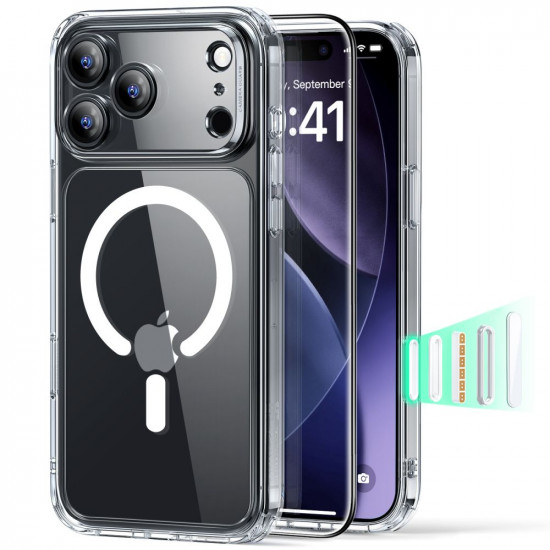 Θήκη Esr Classic Hybrid Magsafe με Tempered glass για iPhone Apple 17 Pro Max  Διάφανο 51935