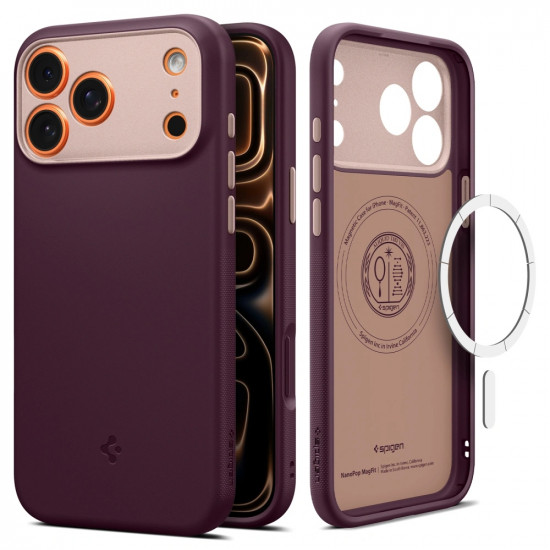 Θήκη Spigen Nano Pop Magsafe για Apple iPhone 17 Pro Max Μπορντώ 51585