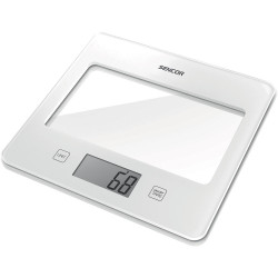 Ζυγαριά Κουζίνας 5kg UltraSlim Glass Sencor SKS 5030WH Λευκή 42624