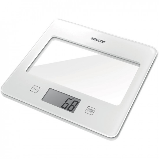 Ζυγαριά Κουζίνας 5kg UltraSlim Glass Sencor SKS 5030WH Λευκή 42624