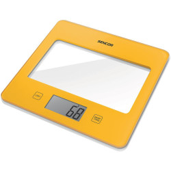 Ζυγαριά Κουζίνας 5kg UltraSlim Glass Sencor SKS 5036YL Κίτρινο 42632