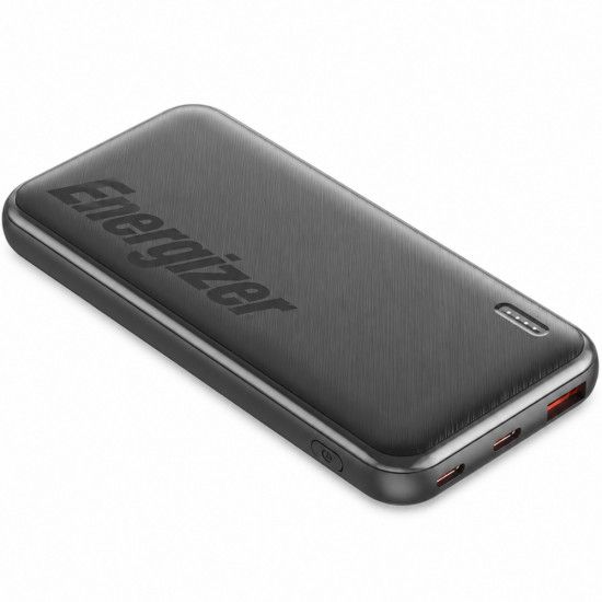 Power Bank Energizer UE10055PQ 10000mAh PD22.5W QC3.0 με 2xUSB-C 1xUSB-A και LED Ένδειξη Μπαταρίας Μαύρο 52217