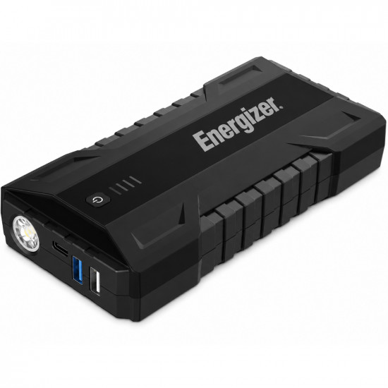 Power Bank Energizer JE12000 12000mAh PD15W QC με 2xUSB-A 1xUSB-C LED Ένδειξη Μπαταρίας και Προσάρτημα Εκκίνησης Αυτοκινήτου 1800A Ασημί 52223