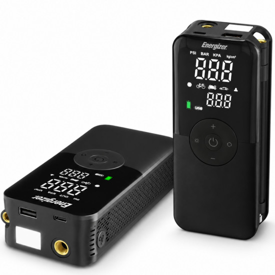 Smart Air Pump Energizer PAC5200 10.3 bar Πίεση Αέρα 2600mAh LED Ένδειξη Φακό και Powerbank Μαύρο 52222