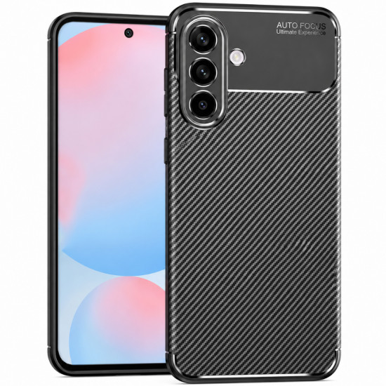 Θήκη Ancus AutoFocus Carbon Fiber για Samsung Galaxy A36 5G A37 5G Μαύρη 52188