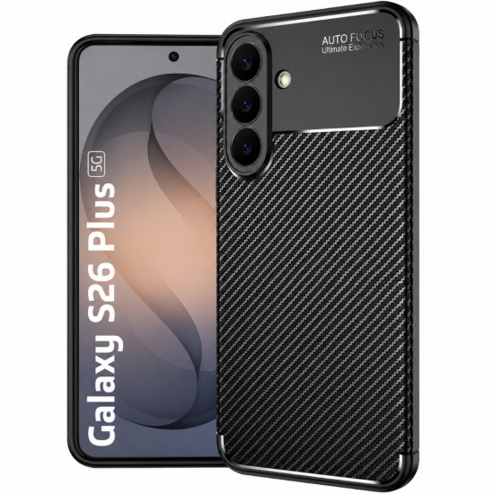 Θήκη Ancus AutoFocus Carbon Fiber για Samsung Galaxy S26+ 5G Μαύρη 52190
