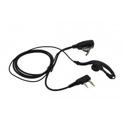 Hands Free Mono Ancus HiConnect με διπλό κονέκτορα 2.5mm & 3.5mm με πλήκτρο απάντησης για Walkie Talkie Μαύρο Bulk 28258