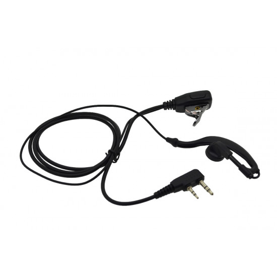 Hands Free Mono Ancus HiConnect με διπλό κονέκτορα 2.5mm & 3.5mm με πλήκτρο απάντησης για Walkie Talkie Μαύρο Bulk 28258