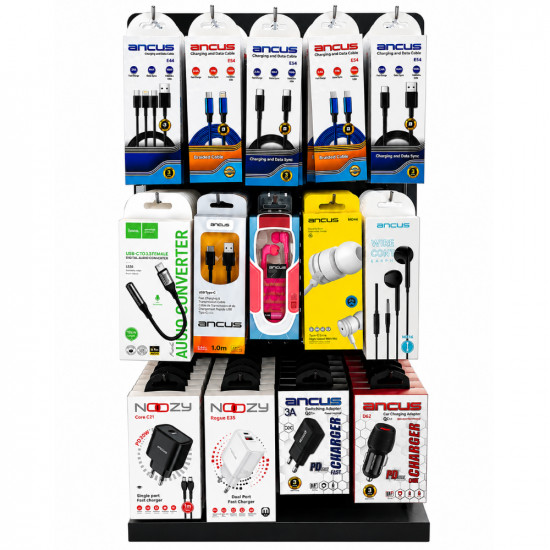 Stand με Αξεσουάρ Φορτιστές, Καλώδια Σύνδεσης, Hands Free 115 Τεμαχίων Stand 51056 52603