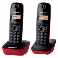 Ασύρματο Ψηφιακό Τηλέφωνο Panasonic KX-TG1612 Μαύρο - Κόκκινο EU 40706