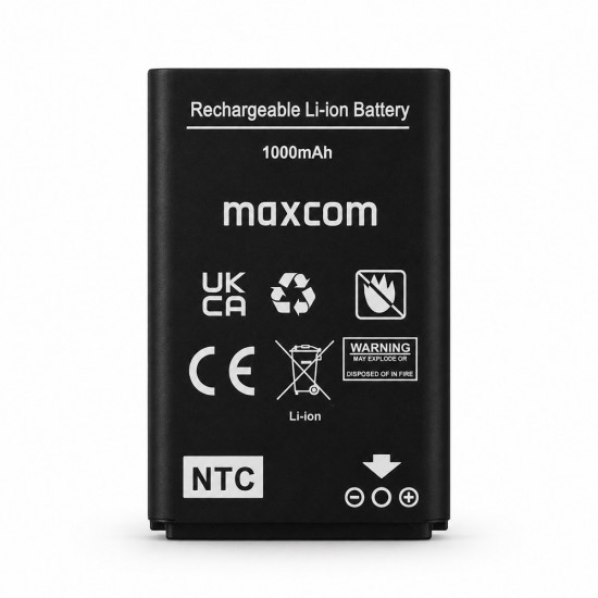 Μπαταρία Maxcom Τύπου BL-5C Li-ion, 1000mAh, 3.7V με NTC Κύκλωμα Προστασίας για MM443, MM445, MM142 L, MM34D 4G, MM428BB, MM39D SE 4G κλπ 52705