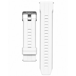 Ανταλλακτικό Watchband Hoco 20mm Universal Λευκό Silicon Band με Ασημί Αγκράφα 52730
