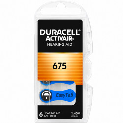 Μπαταρίες Ακουστικών Βαρηκοΐας Duracell 675 Activair 1,45V Τεμ. 6 52713