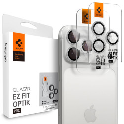 Προστασία Κάμερας Spigen Optik Pro Ez Fit Glass για Apple iPhone 16 Pro 16 Pro Max 17 Pro 17 Pro Max Ασημί 2 Τμχ 51806