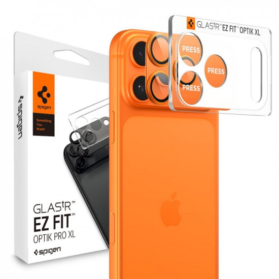 Προστασία Κάμερας Spigen Optik Pro XL Glass Ez Fit για Apple iPhone 17 Pro Max Πορτοκαλί 51818