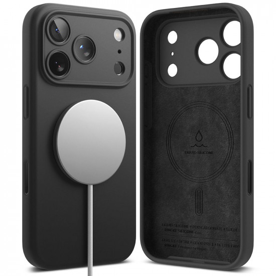 Θήκη Ringke Silicone Magsafe για Apple iPhone 17 Pro Μαύρη 52696