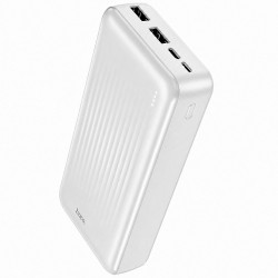 Power Bank Borofone BJ78A 20000mAh 5V/2A με 4 Θύρες 1xUSB-C 2xUSB-A 1xMicroUSB και LED Ένδειξη Μπαταρίας Λευκό 52281