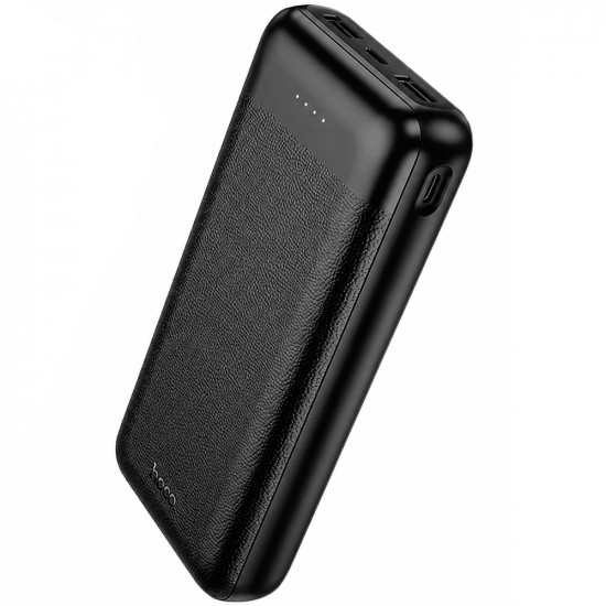 Power Bank Hoco J153A Stability 10W 20000mAh 2xUSB-A 1xUSB-C 1xMicroUSB και LED Ένδειξη Μπαταρίας Μαύρο 52326