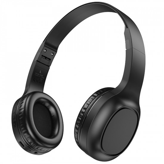 Wireless Ακουστικά Stereo Hoco W46 Charm V5.3 200mAh AUX Μαύρα 40318