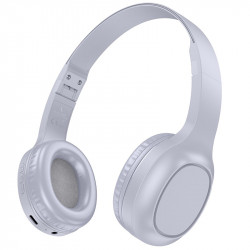 Wireless Ακουστικά Stereo Hoco W46 Charm V5.3 200mAh AUX Light Blue Gray 40320