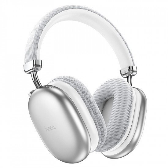 Wireless Ακουστικά Stereo Hoco W35 Max Joy V5.3 800mAh με υποδοχή Micro SD και AUX Ασημί 41177