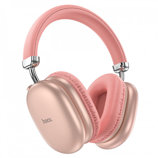 Wireless Ακουστικά Stereo Hoco W35 Max Joy V5.3 800mAh με υποδοχή Micro SD και AUX Ροζ 46215