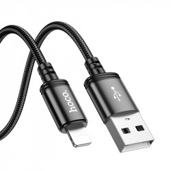 Καλώδιο σύνδεσης X89 Wind USB-A σε Lightning 2.4A Braided Μαύρο 2m 46211