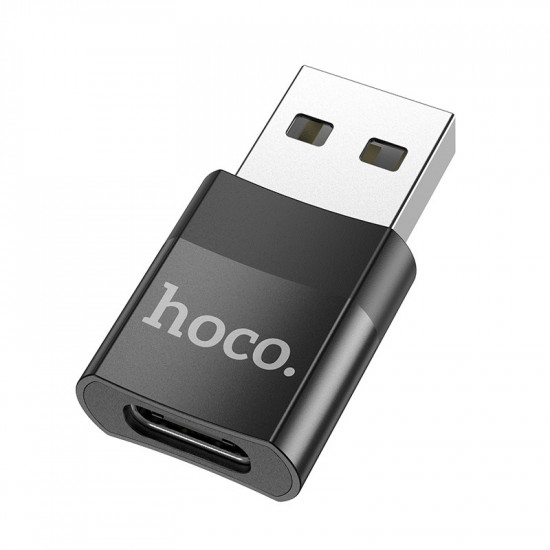 Αντάπτορας Hoco UA17 USB 3.0 σε USB-C με Λειτουργία OTG και Δυνατότητα Φόρτισης 2A/3A 60W Μαύρο 35898