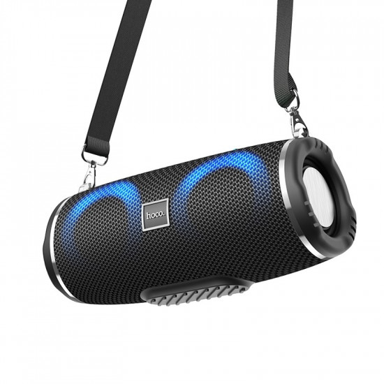Φορητό Ηχείο Wireless Hoco HC12 Sports V5.0 2x5W 1200mAh Ενσωματωμένο Μικρόφωνο FM Micro SD USB AUX LED Μαύρο 41194