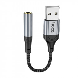 Αντάπτορας Hoco LS36 Fresh USB to 3.5mm Hi-Fi Braided 12cm 40474
