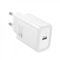 Φορτιστής Ταξιδίου Hoco N62 Gentle με 1 Εξόδο Φόρτισης GaN USB-C Quick Charge PD30W 5V 3.0A Λευκός 46166