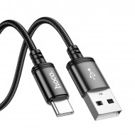 Καλώδιο σύνδεσης Hoco X89 Wind USB-A σε USB-C 3A Braided Μαύρο 2m 46212