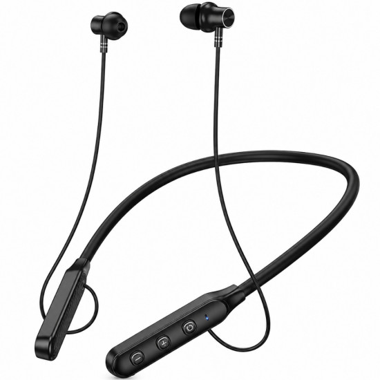 Bluetooth Hands Free Hoco ES74 Refinado Neckband Magnetic v5.4 280mAh 30Hrs Αναπαραγωγής Ειδοποίηση Κλήσεων με Δόνηση Μαύρα 52302