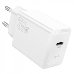 Φορτιστής Ταξιδίου Hoco N68 Nuevo με 1 Εξόδο Φόρτισης USB-C PD20W 5V 3.0A Λευκός 46787