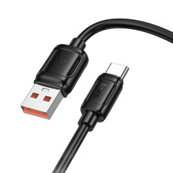 Καλώδιο Hoco X115 Surpass USB-A σε USB-C 100W 5A Μαύρο 1m 47706