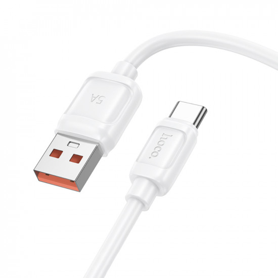 Καλώδιο Hoco X115 Surpass USB-A σε USB-C 100W 5A Λευκό 1m 47684