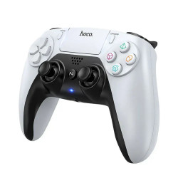 Gamepad Hoco GA1 Phoenix 800mAh BT v4.2 8h Χρήσης και Dual Motor Δόνηση και Ενσωματωμένη Θύρα Jack 3.5mm Συμβατό με PS4 PS5 και PC Λευκό 50286