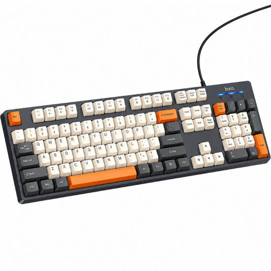 Ενσύρματο Πληκτρολόγιο Hoco GM61 Murphy 104 Laser Χαραγμένα Πλήκτρα Λεπτής Μεβράνης με USB-A Καλώδιο 1.45m 52311