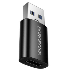 Αντάπτορας Borofone BV26B USB-C σε USB-A USB3.0 Υποστηρίζει Γρήγορη Φόρτιση Μαύρος 52284
