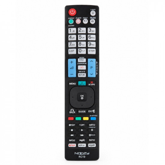 Τηλεχειριστήριο Noozy RC19 για Τηλεοράσεις LG, Samsung Άμεσης Αντικατάστασης με Φωτιζόμενο Πληκτρολόγιο 51204