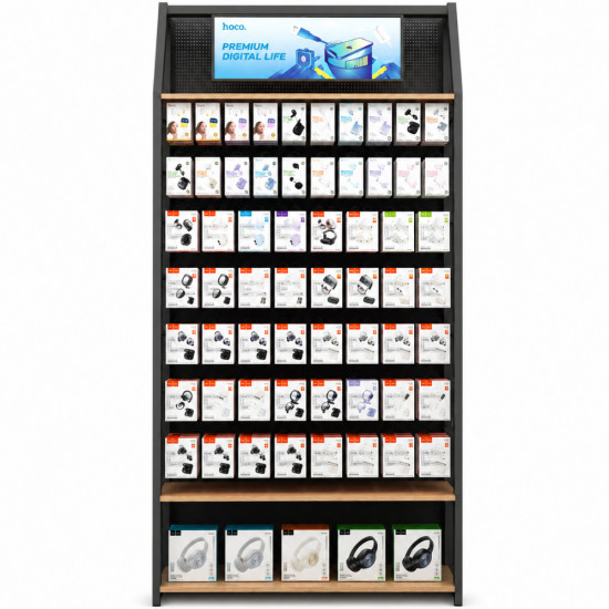 Stand Hoco Επιδαπέδιο GH01G (120x30x240cm) 80 Γάντζων + 1 Ράφι 52497