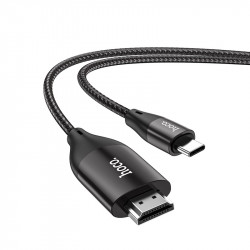 Καλώδιο σύνδεσης Hoco UA16 USB-C σε HDMI 4K 30Hz ULTRA HD Braided Γκρι 2m 33541