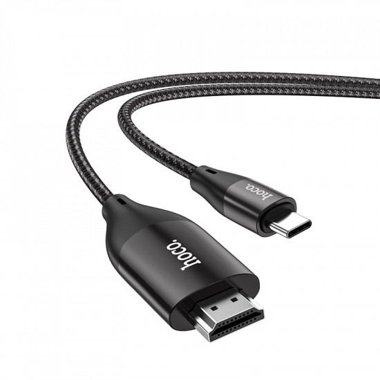 Καλώδιο σύνδεσης Hoco UA16 USB-C σε HDMI 4K 30Hz ULTRA HD Braided Γκρι 2m 33541