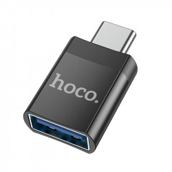 Αντάπτορας Hoco UA17 USB-C σε USB 3.0 με Λειτουργία OTG και Δυνατότητα Φόρτισης 5V / 2A Μαύρο 35889