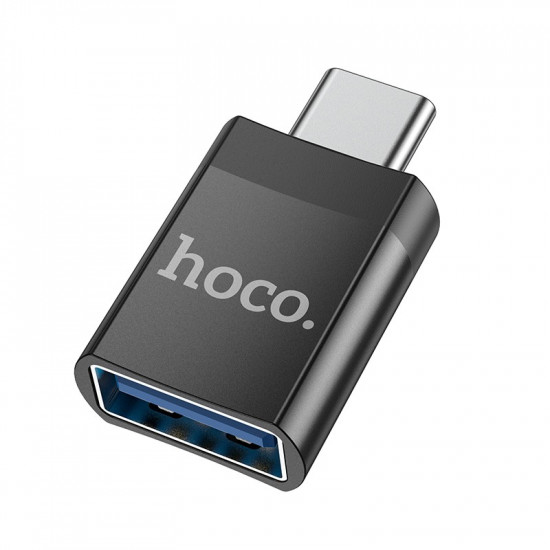 Αντάπτορας Hoco UA17 USB-C σε USB 3.0 με Λειτουργία OTG και Δυνατότητα Φόρτισης 5V / 2A Μαύρο 35889