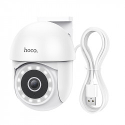 Εξωτερική Wi-Fi Κάμερα Ασφαλείας Hoco D2 FullHD IP65 350° με Έγχρωμη Νυχτερινή Όραση WDR 3D Noise Reduction και Αμφίδρομη Ενδοεπικοινωνία 40457