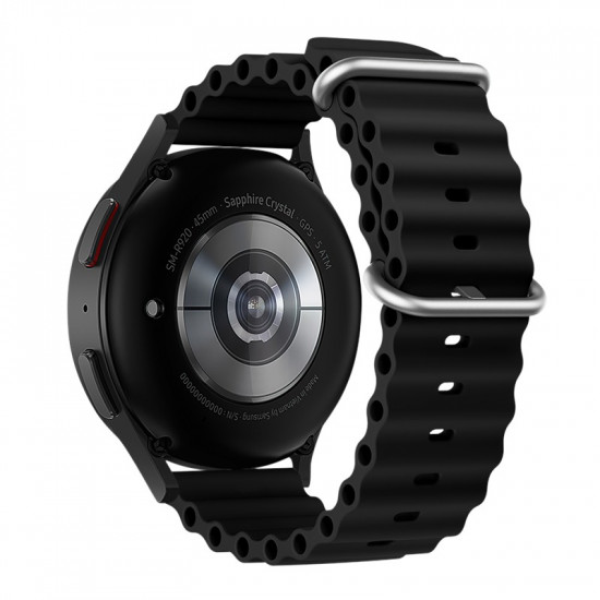 Watchband Hoco WH01 Flexible Series για Samsung Huawei Xiaomi Vivo OPPO κα 22mm Universal Μαύρο Silicon Band 40536