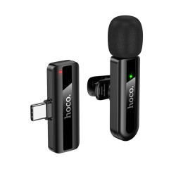 Μικρόφωνο Πέτου Ασύρματο Hoco L20 Fair Lavalier USB-C HD Πλήρως Πολυκατευθυντικό Μικρόφωνο 2.4GHz 60mAh 4h Λειτουργίας 15m Ακτίνα Μαύρο 52279